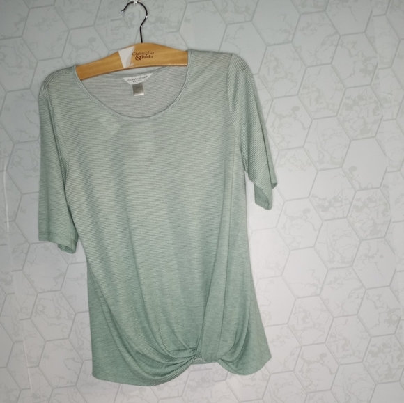 Christopher & Banks twist hem stripe top - Picture 1 of 8